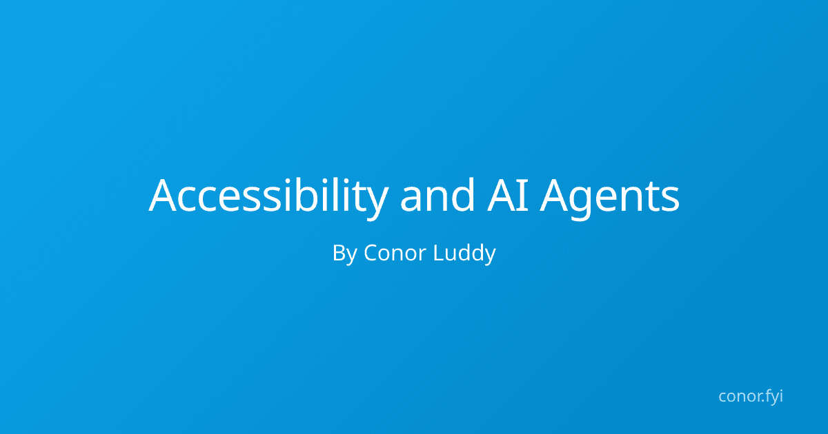 Accessibility and AI agents