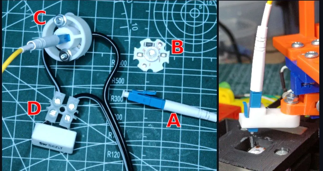 RepRapMicron Uses Fibre Optics To Print Tiny Benchy in Resin