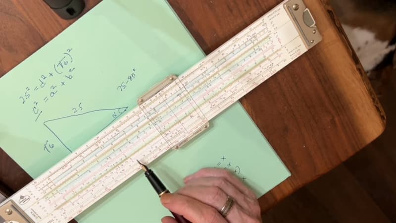 Simplifying Slide Rule Calculations with Trig