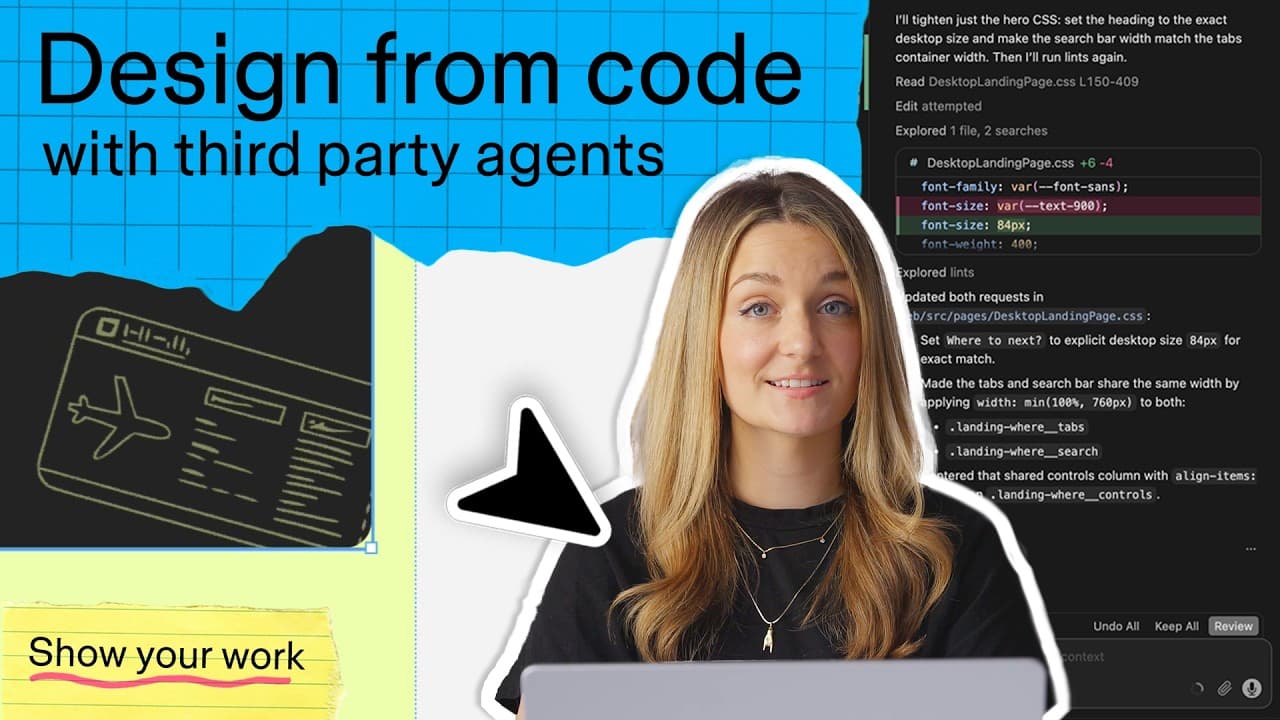 Roundtrip in 5 minutes: Code to canvas with third party agents | Show your work
