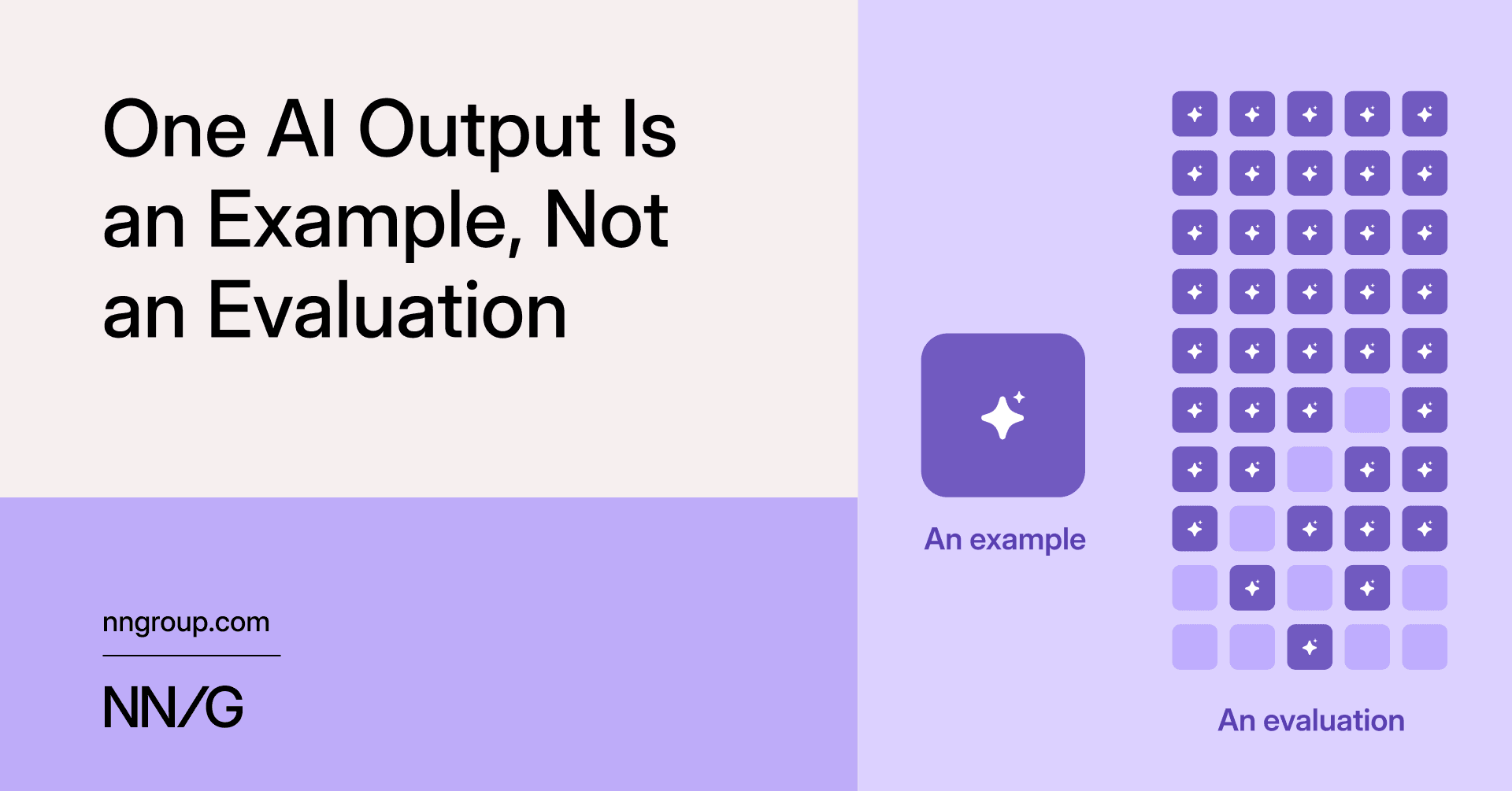 One AI Output Is an Example, Not an Evaluation