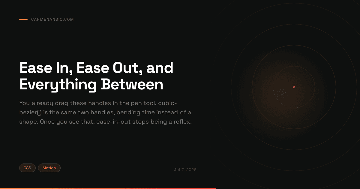 Ease in, ease out, and everything between
