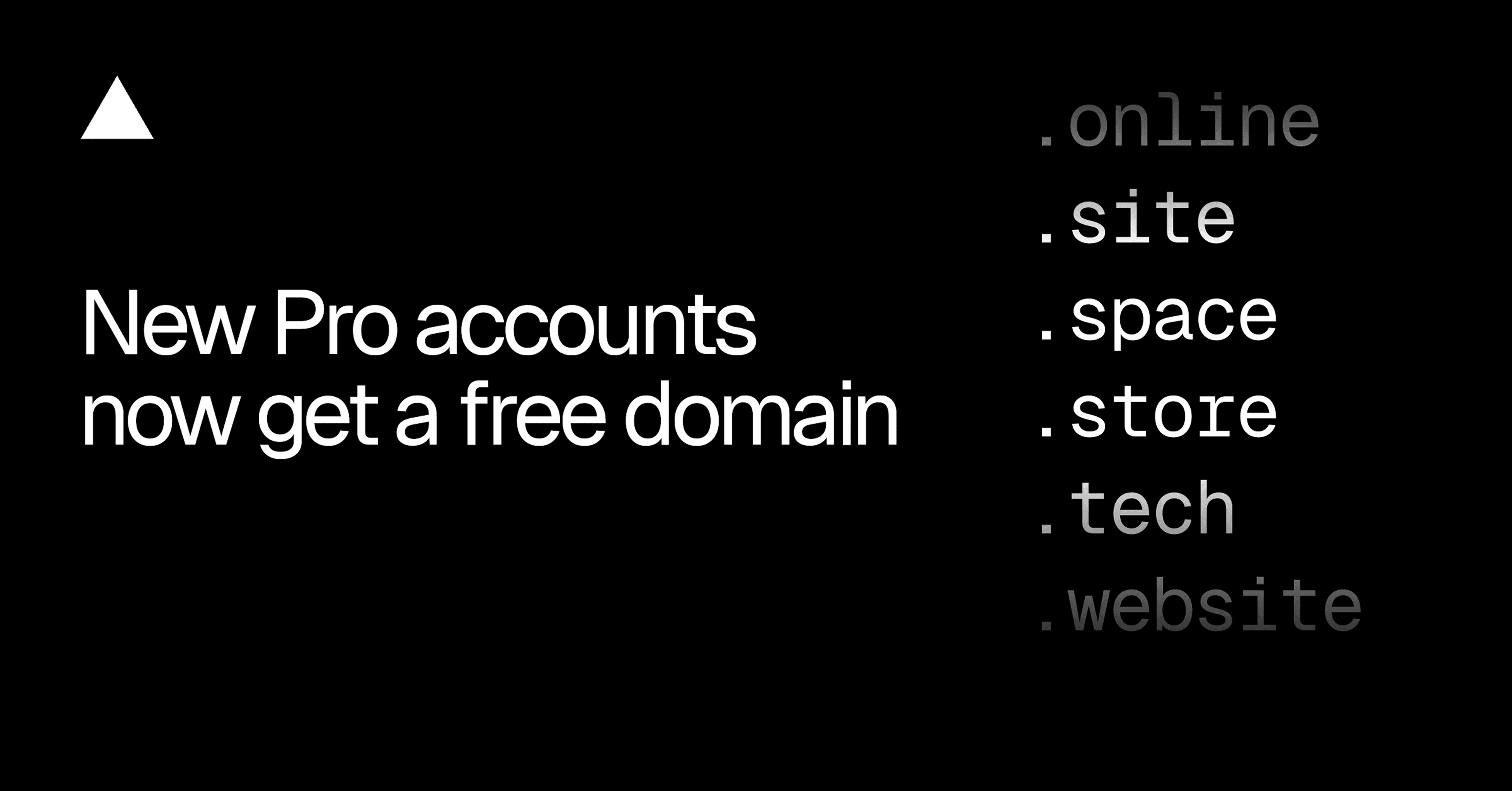 Free domain now included with new Pro subscriptions