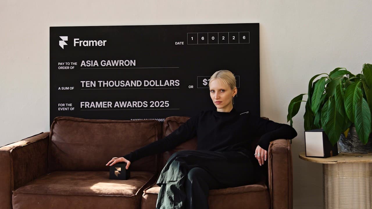 Framer Creators: How Asia Gawron went From Newbie to Expert in 1 Year