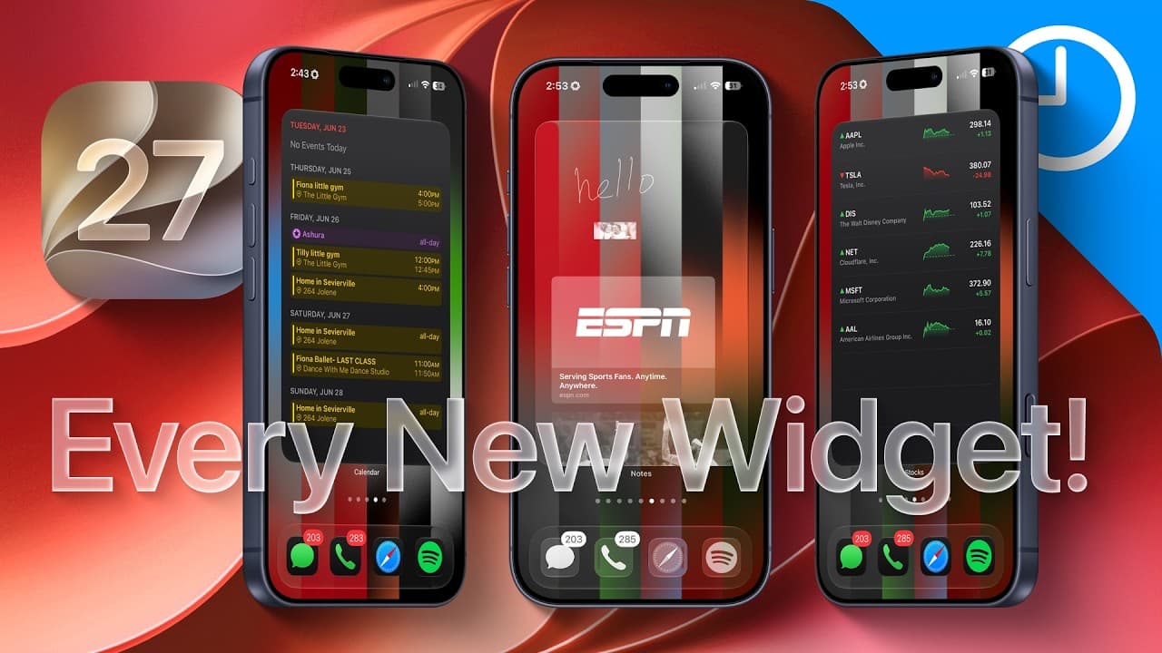 iOS 27 Added 11 New Widgets — Here's What They Actually Do