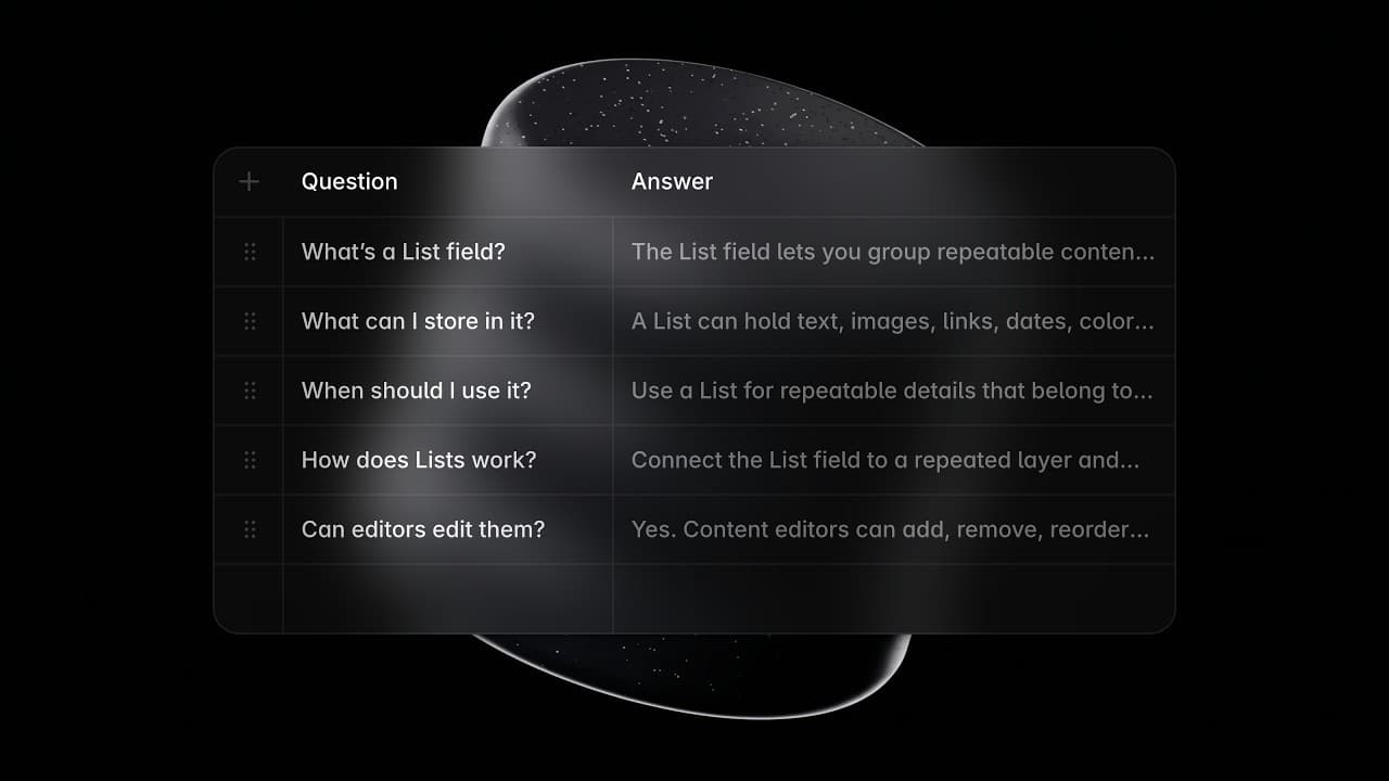 Framer Update: CMS List Field